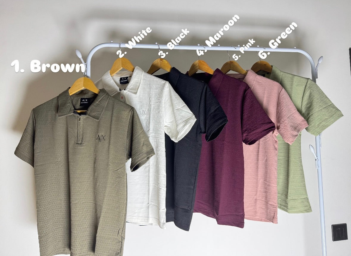 ARMNI 1777 ZIP TEE (SALE)