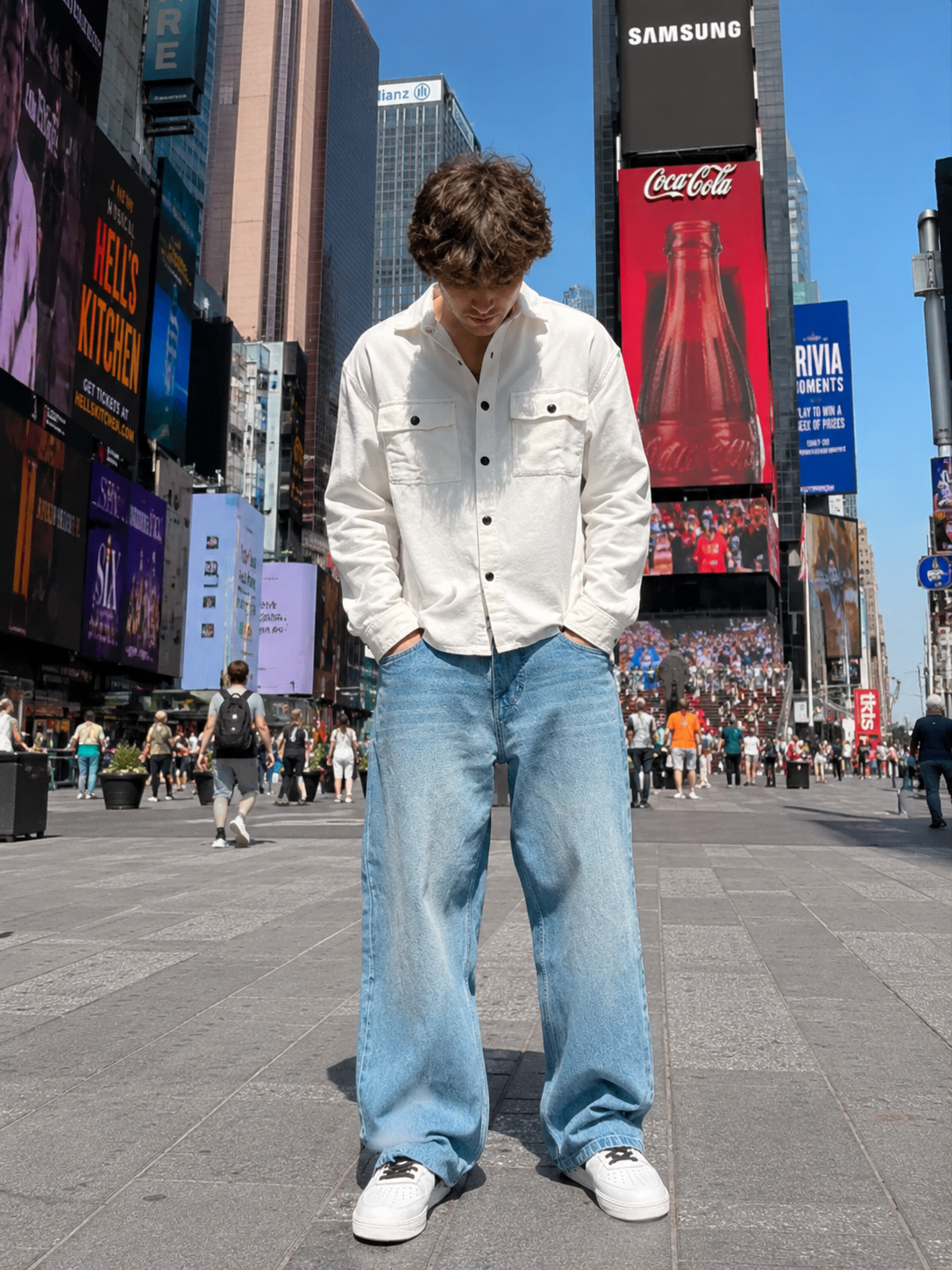 JJ LIGHT SKY FADED BAGGY JEANS 2121