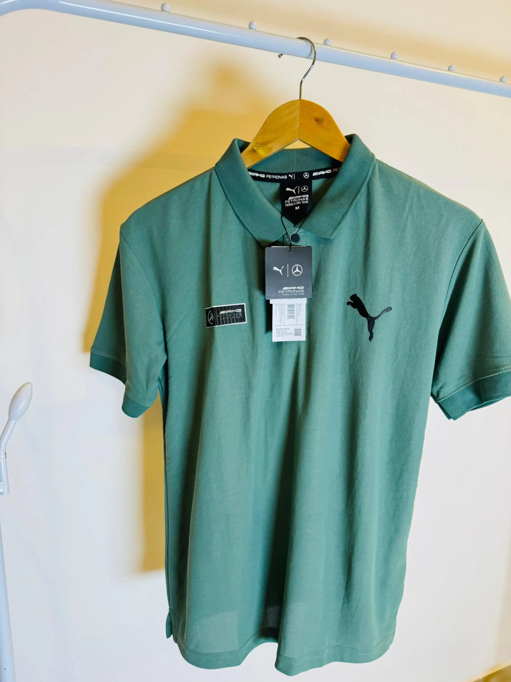 AMG MERC COLLAR TSHIRT - SEA GREEN