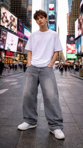 ZRA GREY BAGGY JEANS 2102