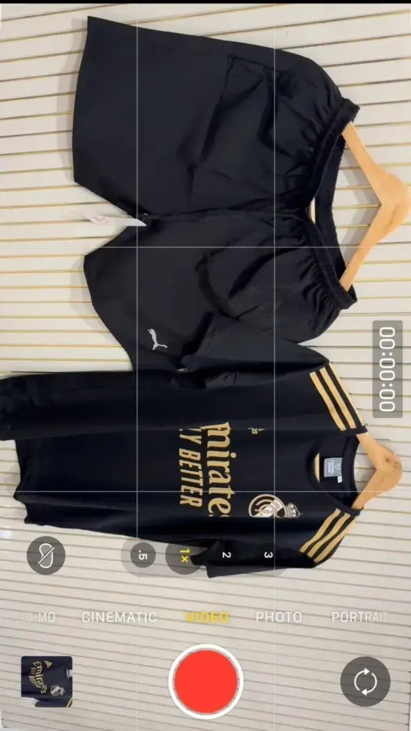 REAL MADRD BLACK JERSEY SET (SALE)