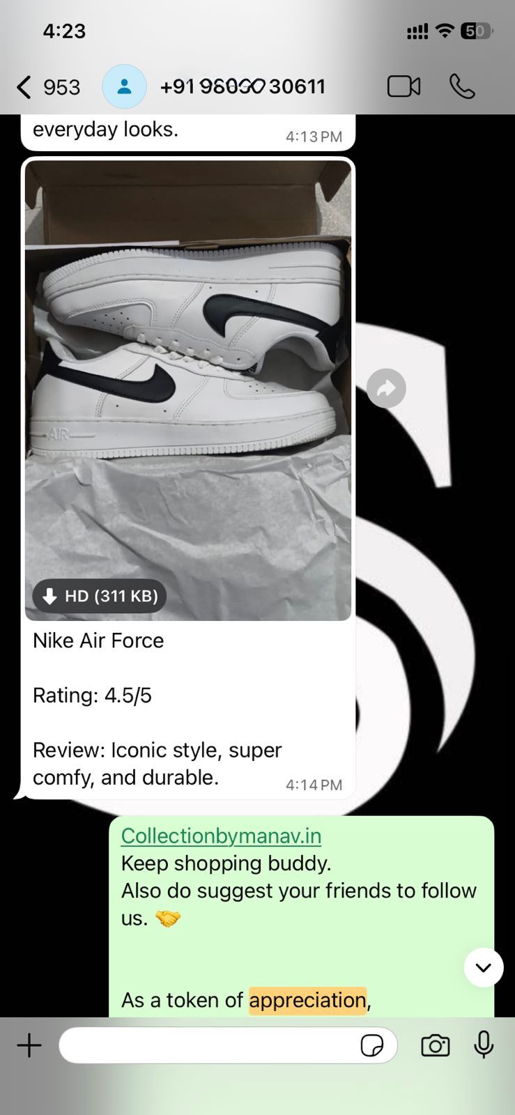 N AF1 LOW (BLACK TICK)