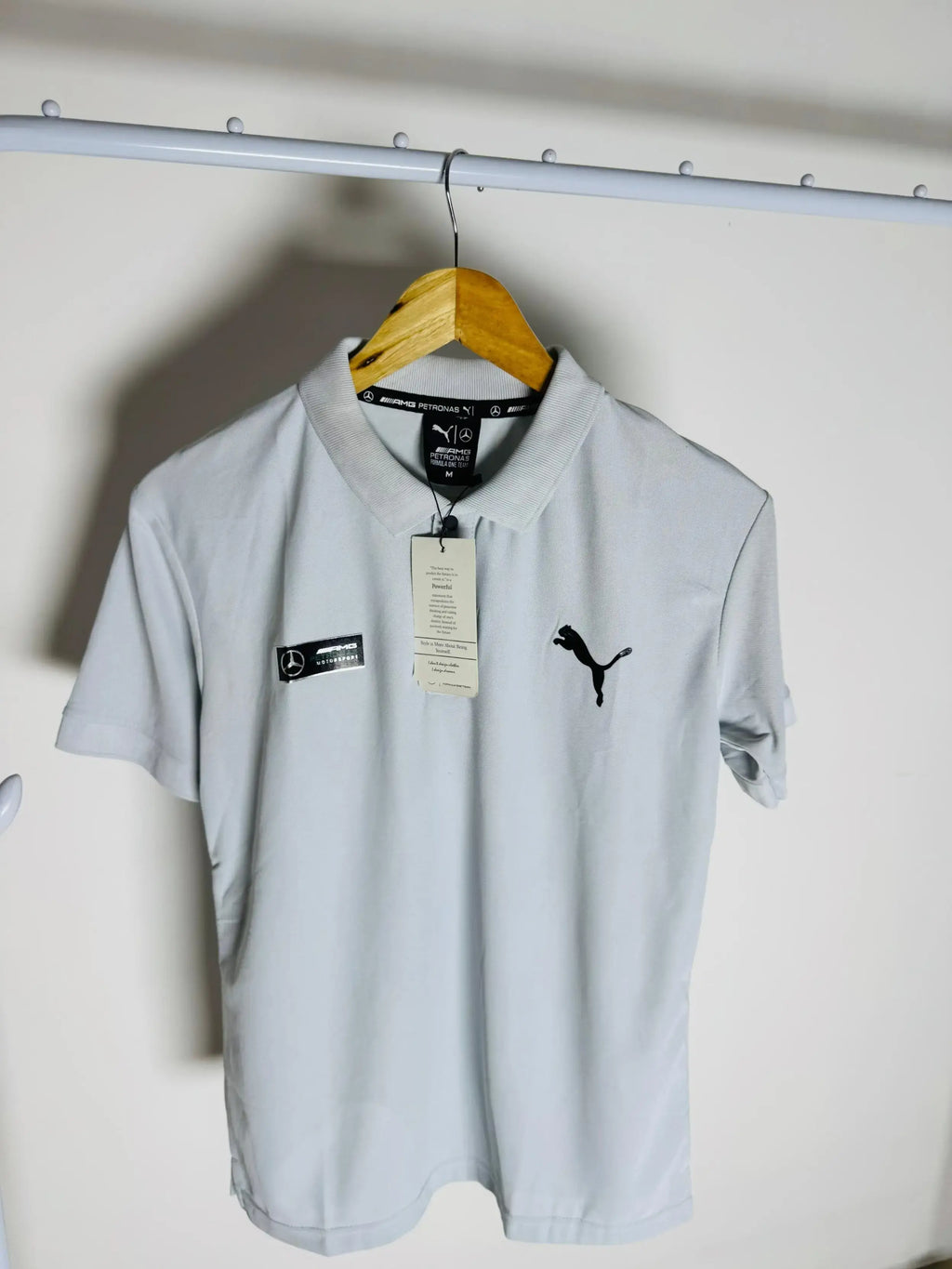 AMG MERC COLLAR TSHIRT - SKY BLUE