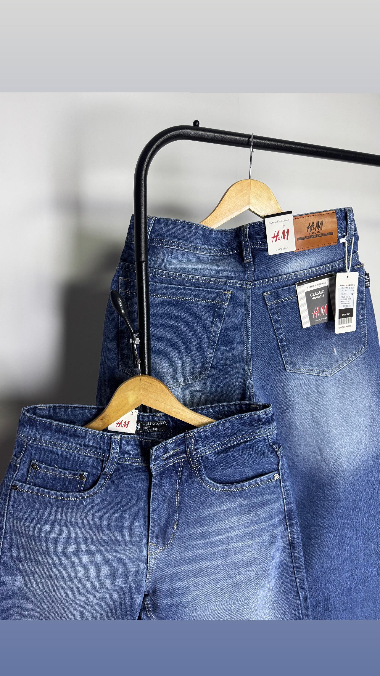 HM FADED BLUE BAGGY JEANS 2117