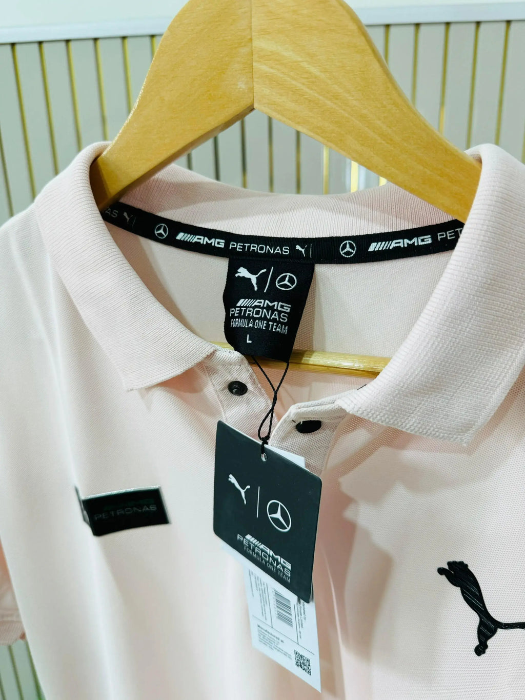 AMG MERC COLLAR TSHIRT - LIGHT PINK