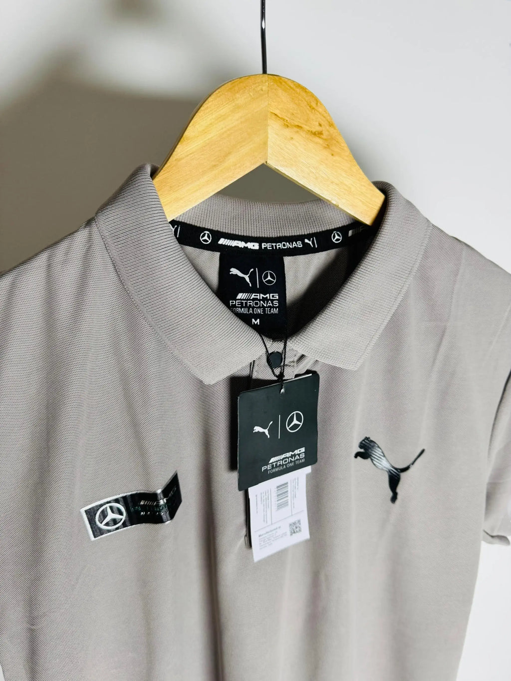 AMG MERC COLLAR TSHIRT - GREY (SALE)