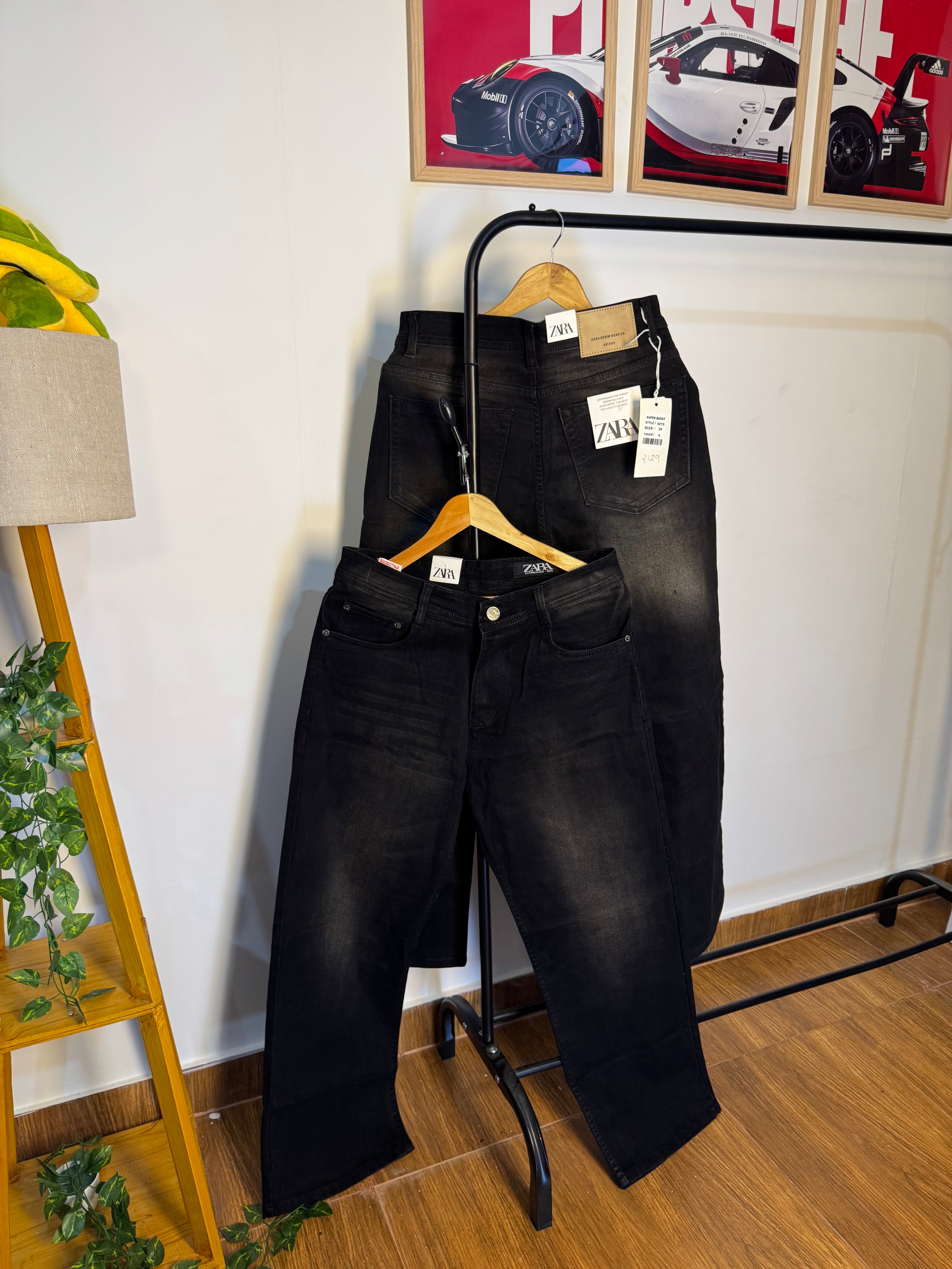 ZR BLACK BAGGY JEANS 2129 (BROWN FADE)