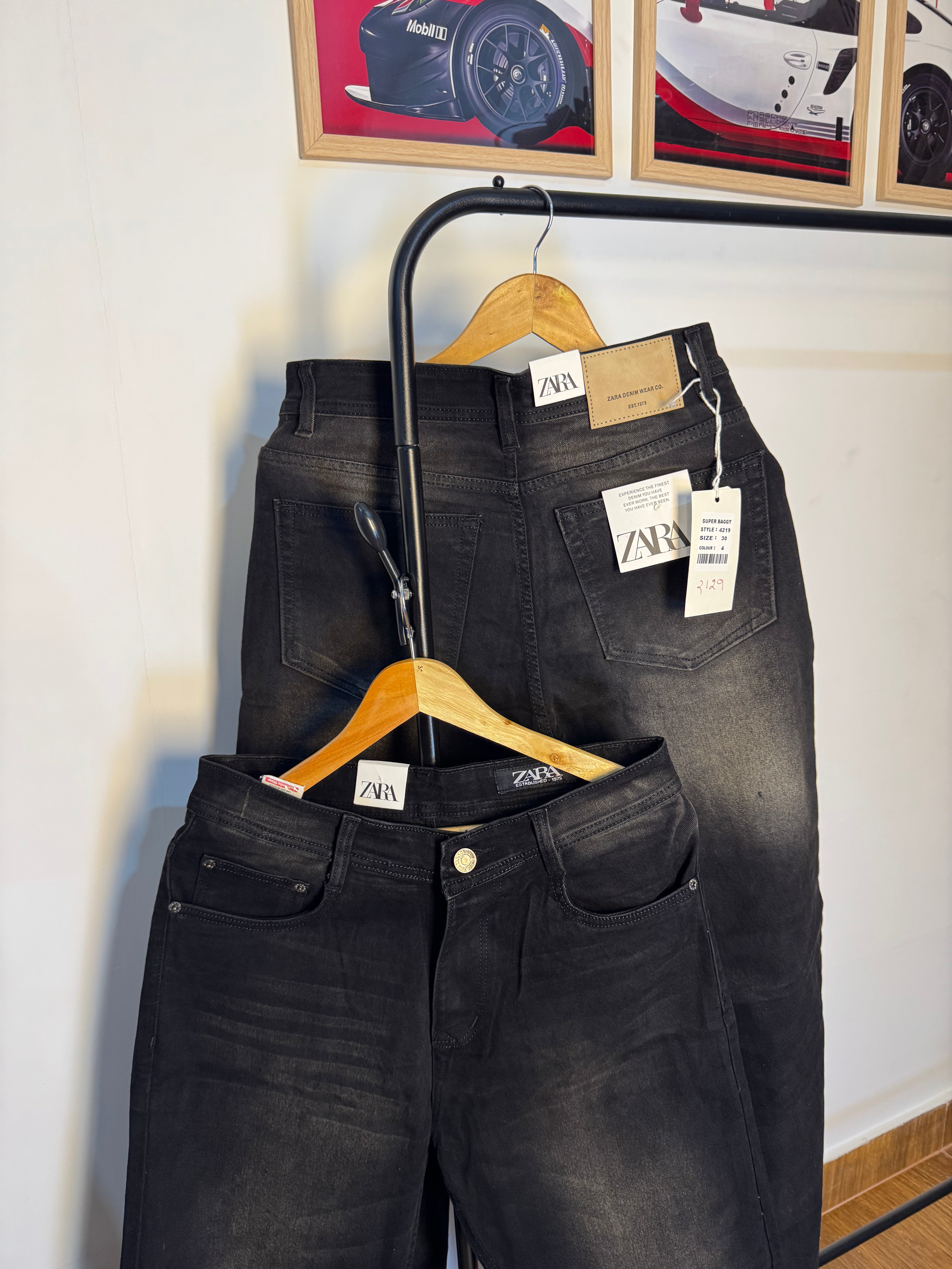 ZR BLACK BAGGY JEANS 2129 (BROWN FADE)