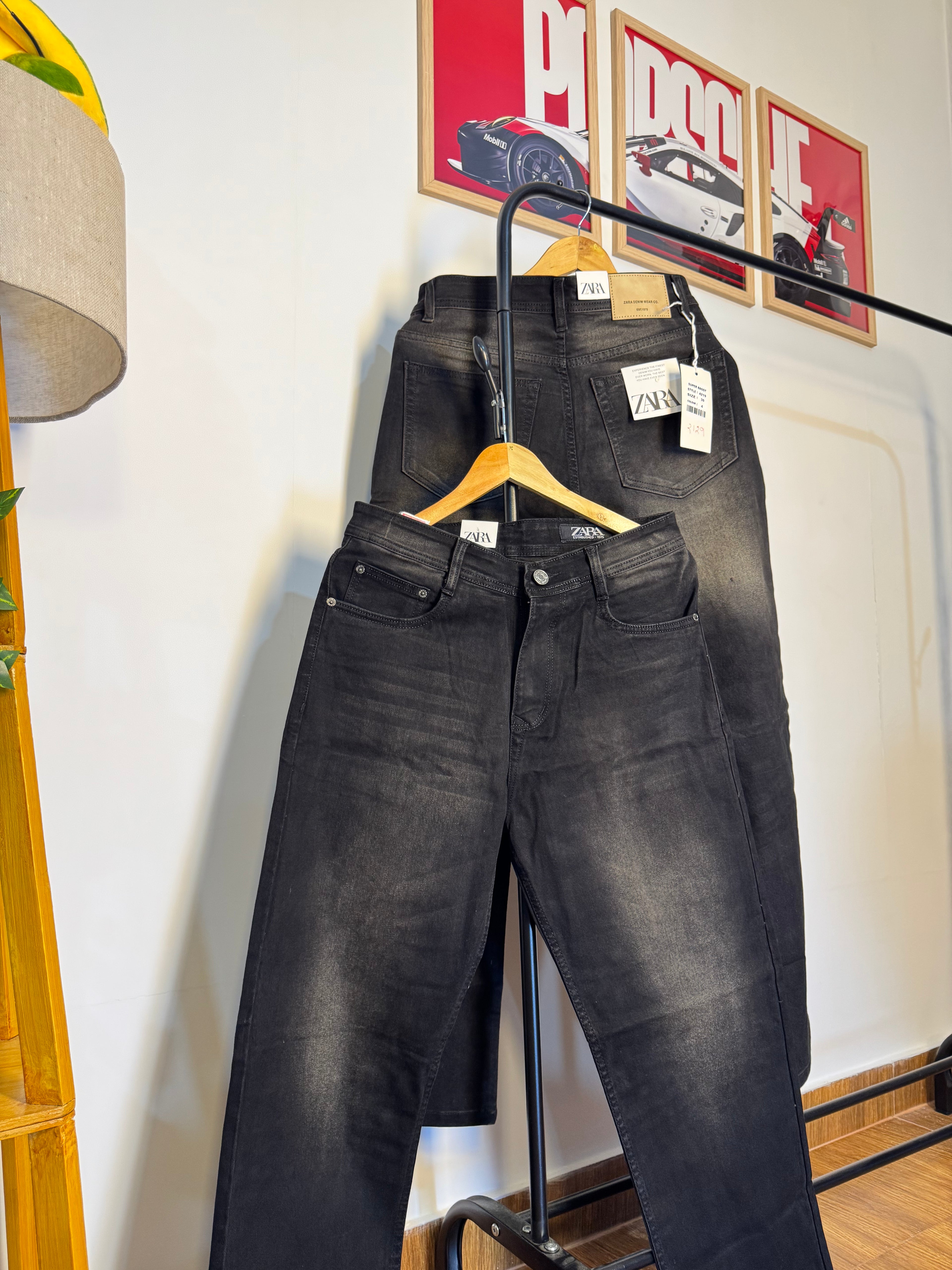 ZR BLACK BAGGY JEANS 2129 (BROWN FADE)