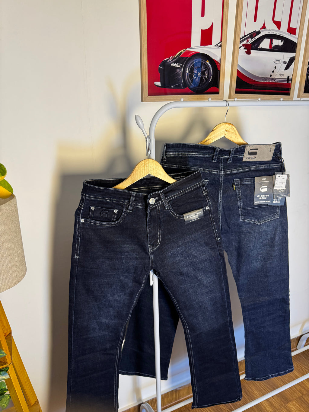 G-RAW DENIM FITTED BOOT CUT JEANS 2124