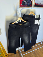 ZR BLACK BAGGY BOOTCUT JEANS 2123