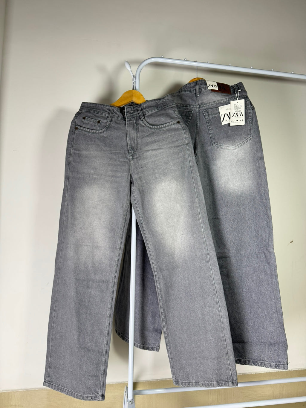 ZRA GREY BAGGY JEANS 2102