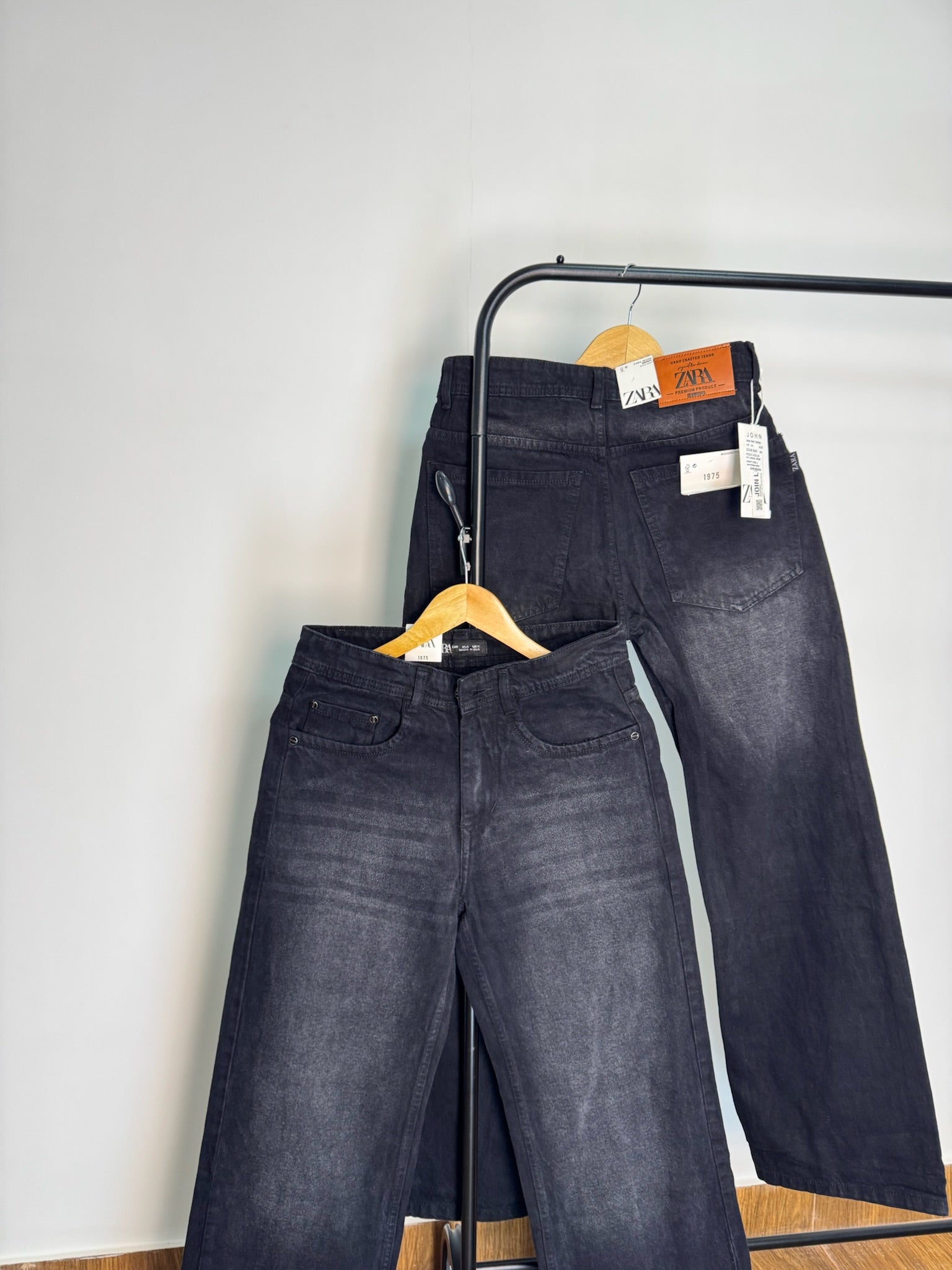ZRA BLACK BAGGY JEANS 2104