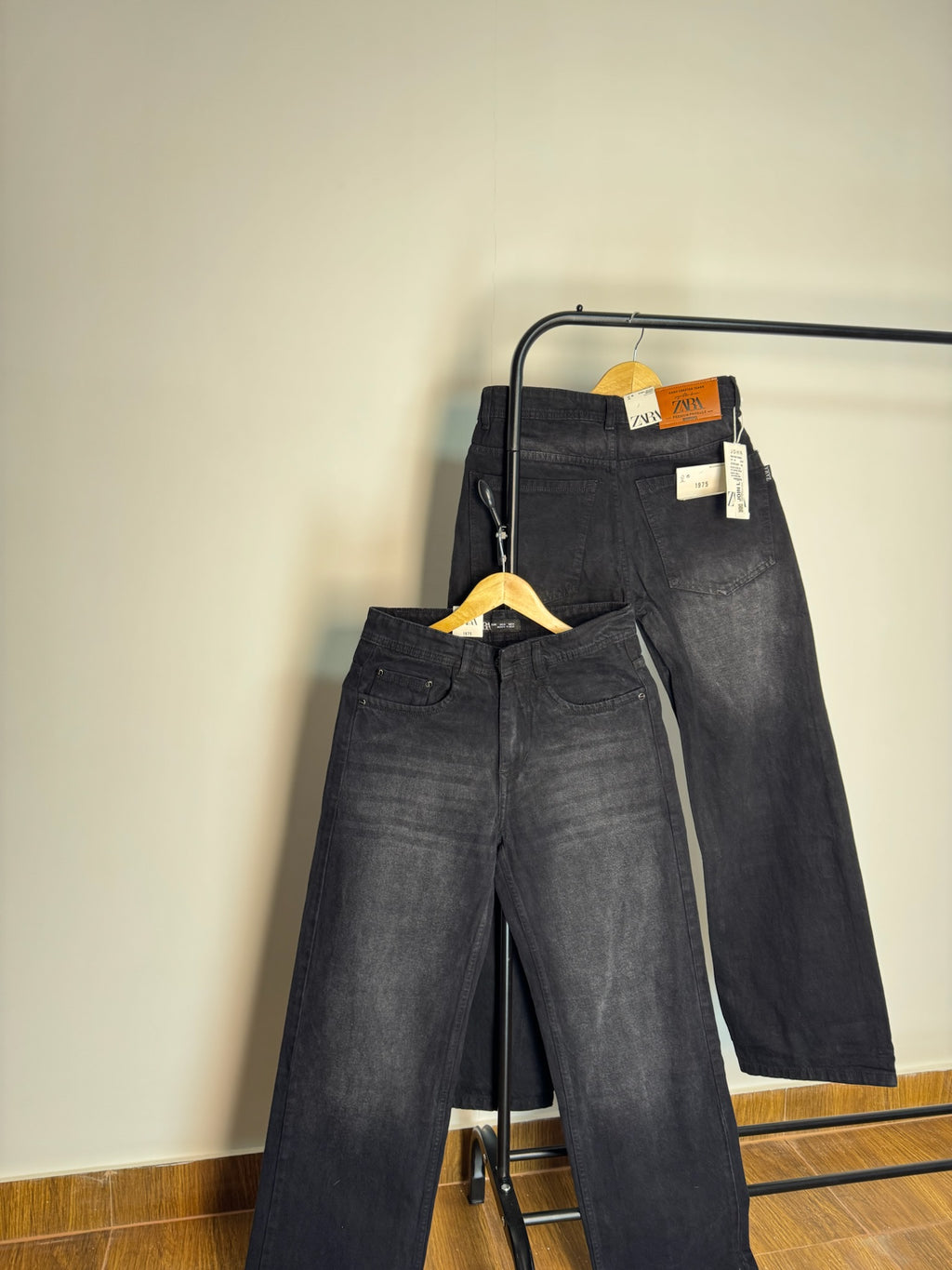 ZRA BLACK BAGGY JEANS 2104