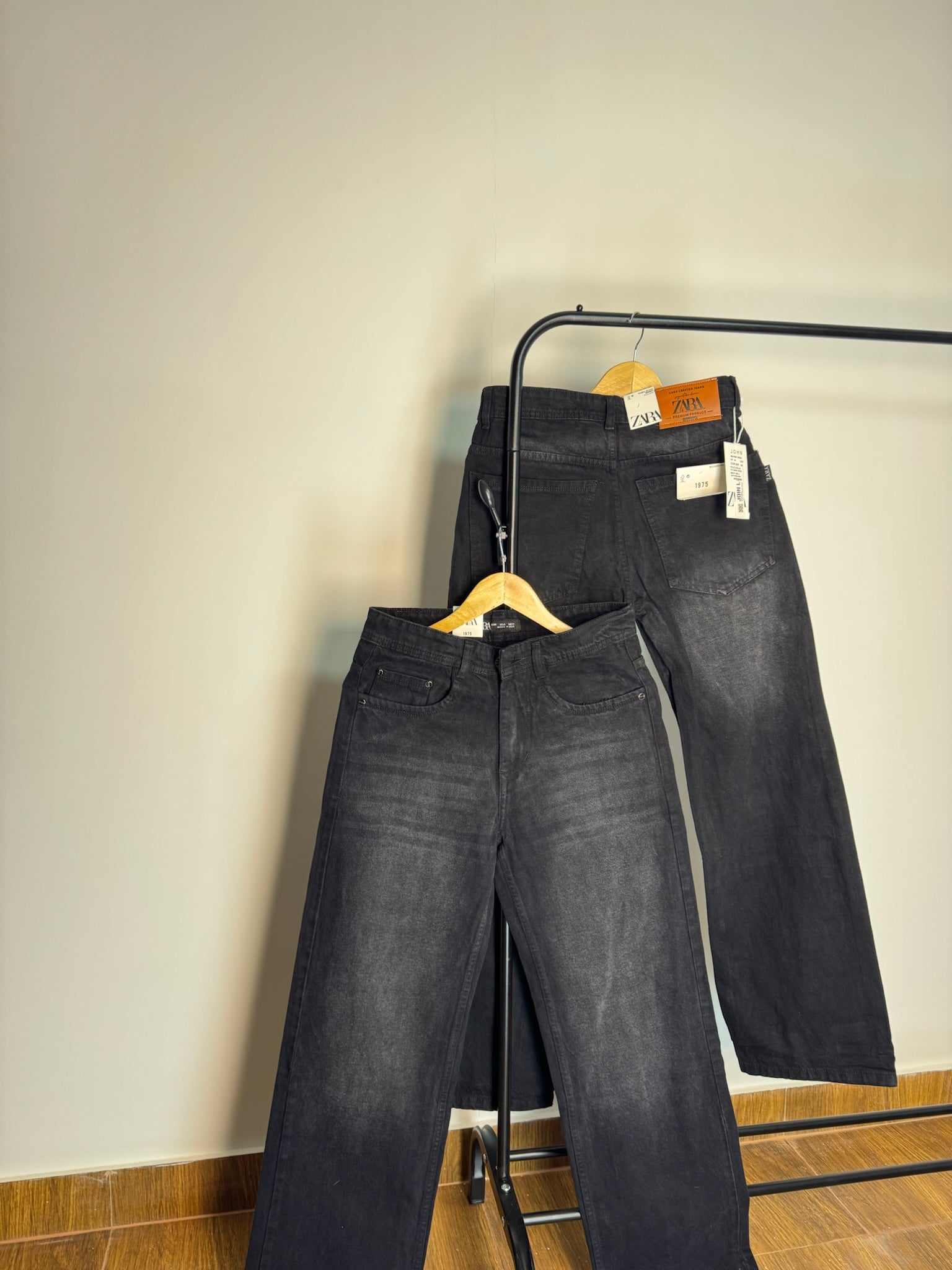 ZRA BLACK BAGGY JEANS 2104