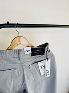 ZRA LIGHT GREY BAGGY JEANS 2106