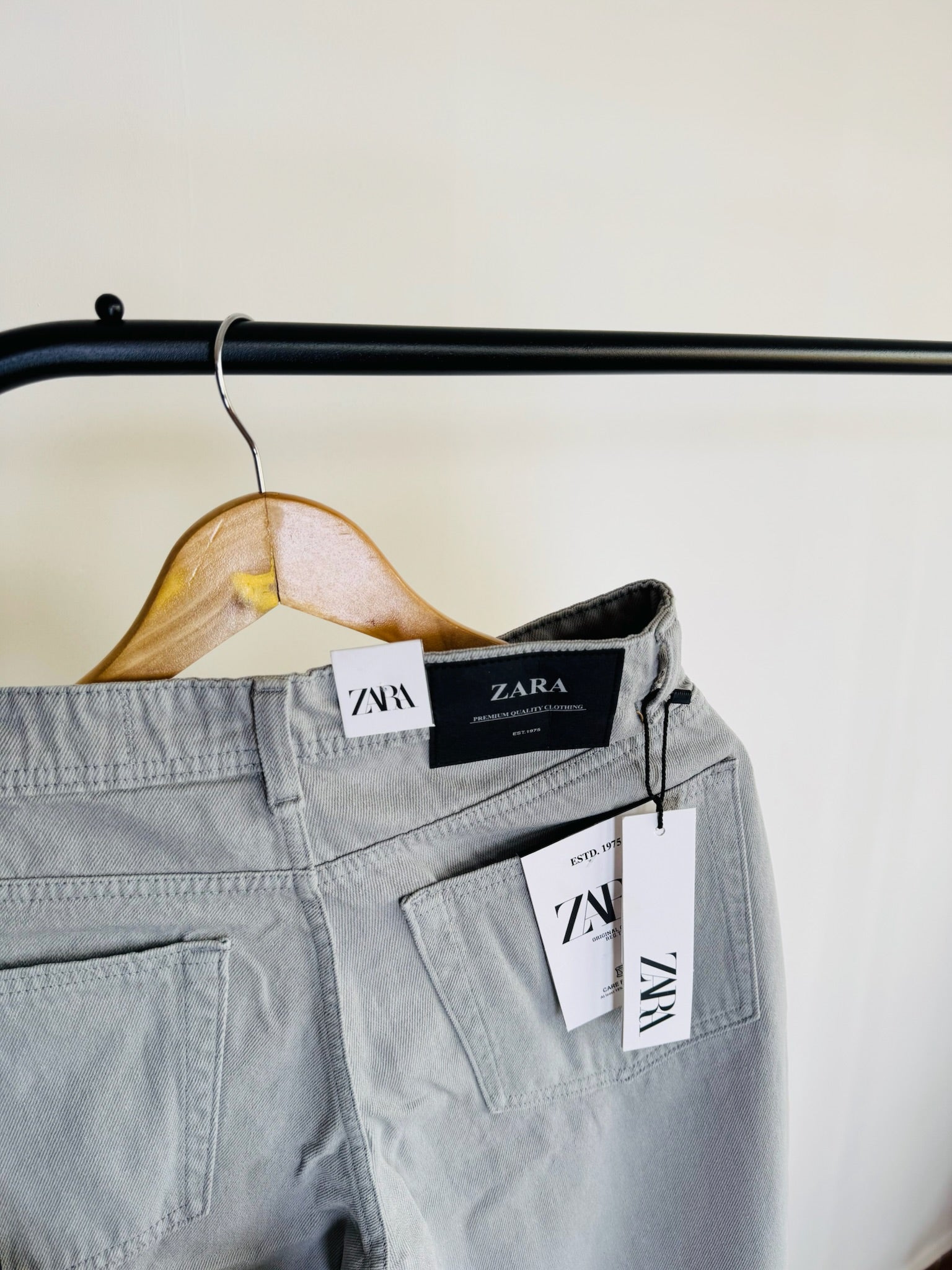 ZRA LIGHT GREY BAGGY JEANS 2106