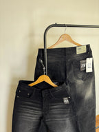ZRA JET BLACK FADED BAGGY JEANS 2111 (PREMIUM & STRETCHABLE)