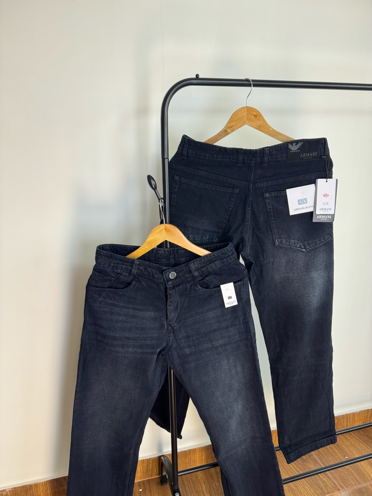 ARMNI BLACK BAGGY JEANS 2112