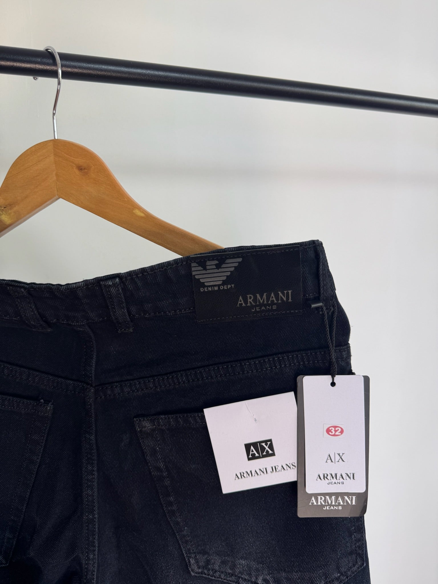 ARMNI BLACK BAGGY JEANS 2112