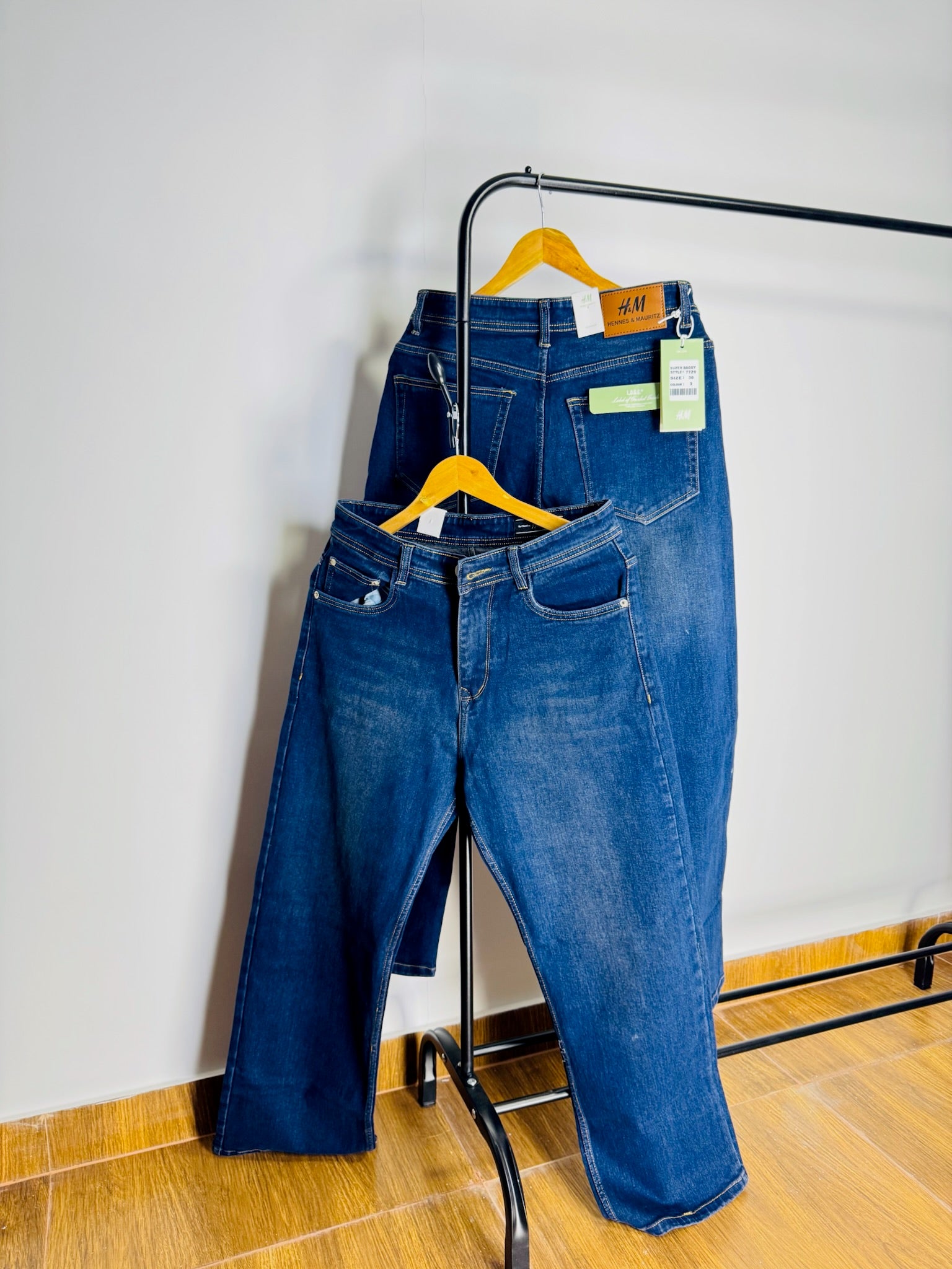 HM DENIM BLUE BAGGY JEANS 2114 (PREMIUM & STRETCHABLE)