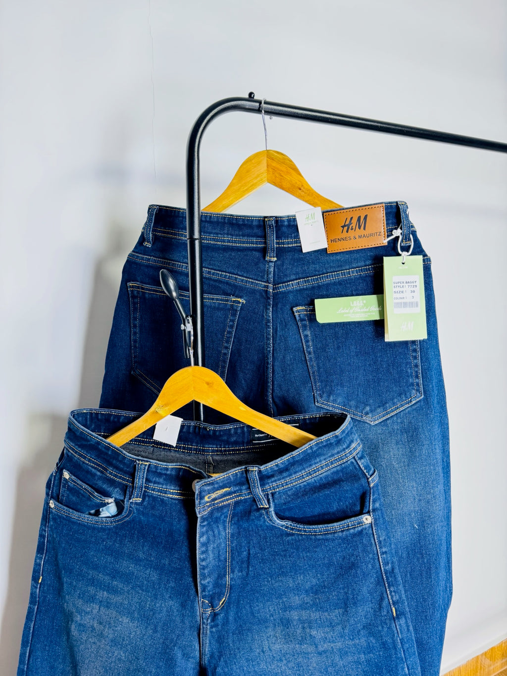 HM DENIM BLUE BAGGY JEANS 2114 (PREMIUM & STRETCHABLE)