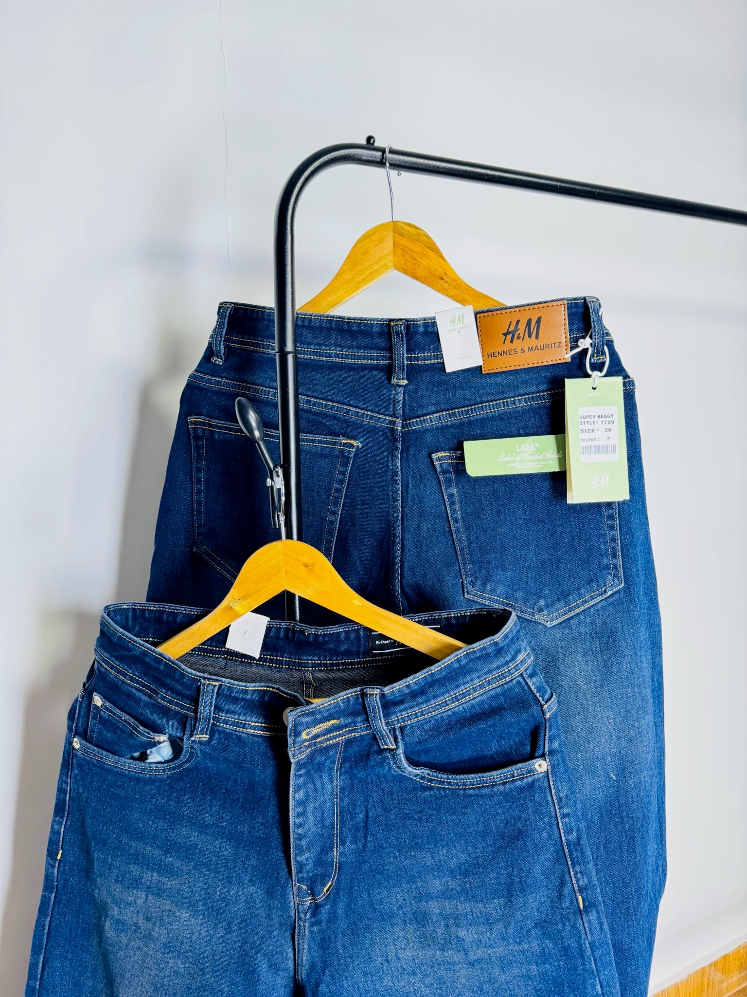 HM DENIM BLUE BAGGY JEANS 2114 (PREMIUM & STRETCHABLE)