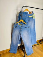 HM BAGGY JEANS SKY SOLID 2113 (PREMIUM & STRETCHABLE)