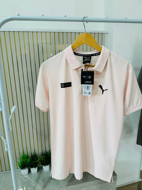 AMG MERC COLLAR TSHIRT - LIGHT PINK
