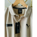 AMG MERC COLLAR TSHIRT - CREAM