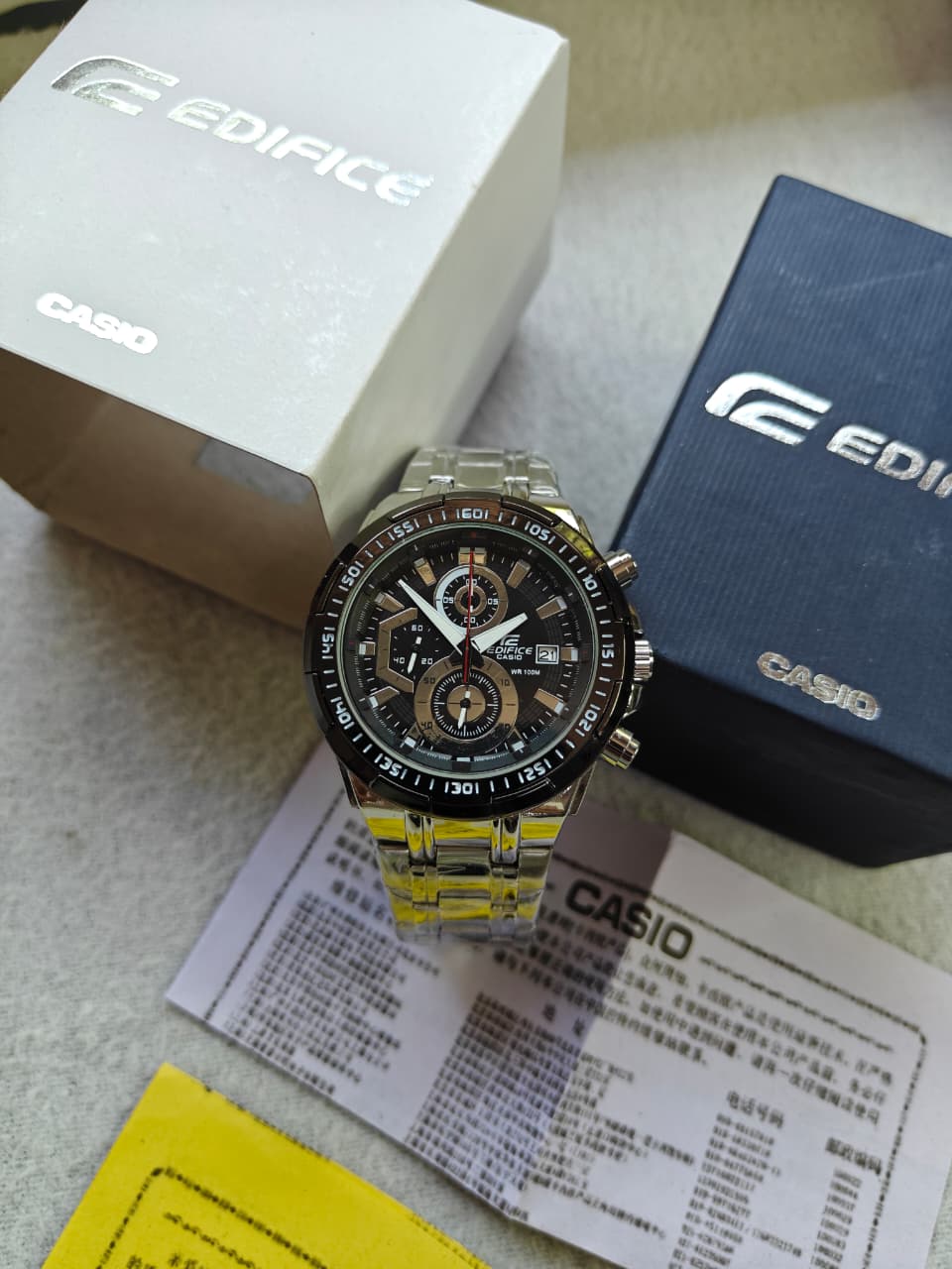 CASI0 EFR 539 WATCH - SILVER BLACK