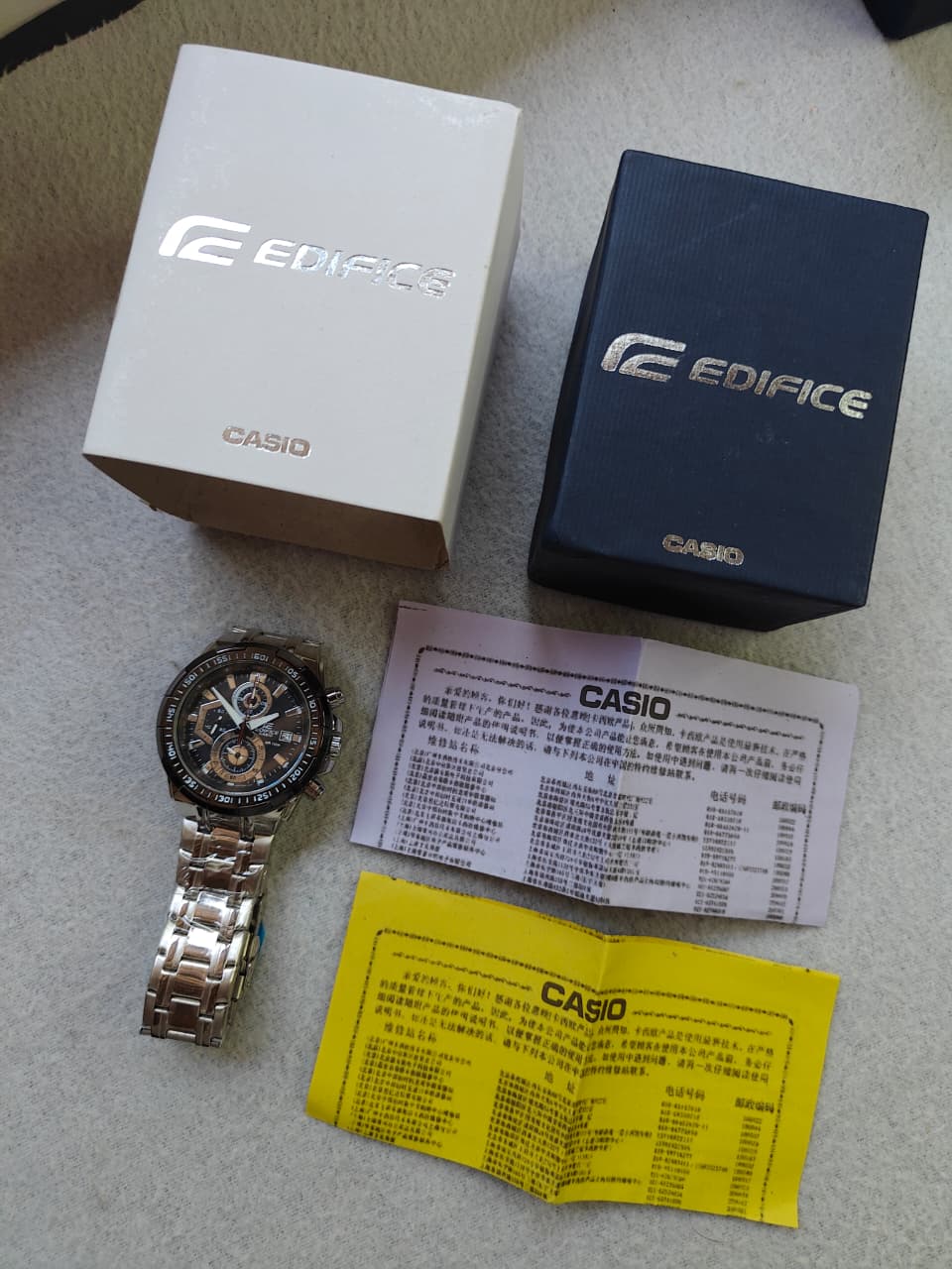 CASI0 EFR 539 WATCH - SILVER BLACK