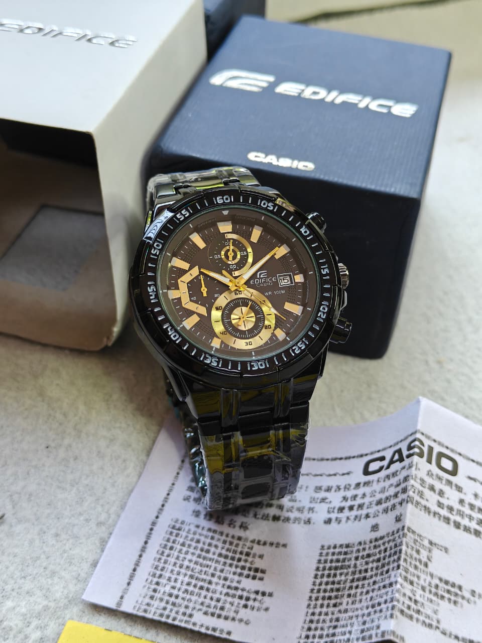 CASI0 EFR 539 WATCH - BLACK GOLDEN