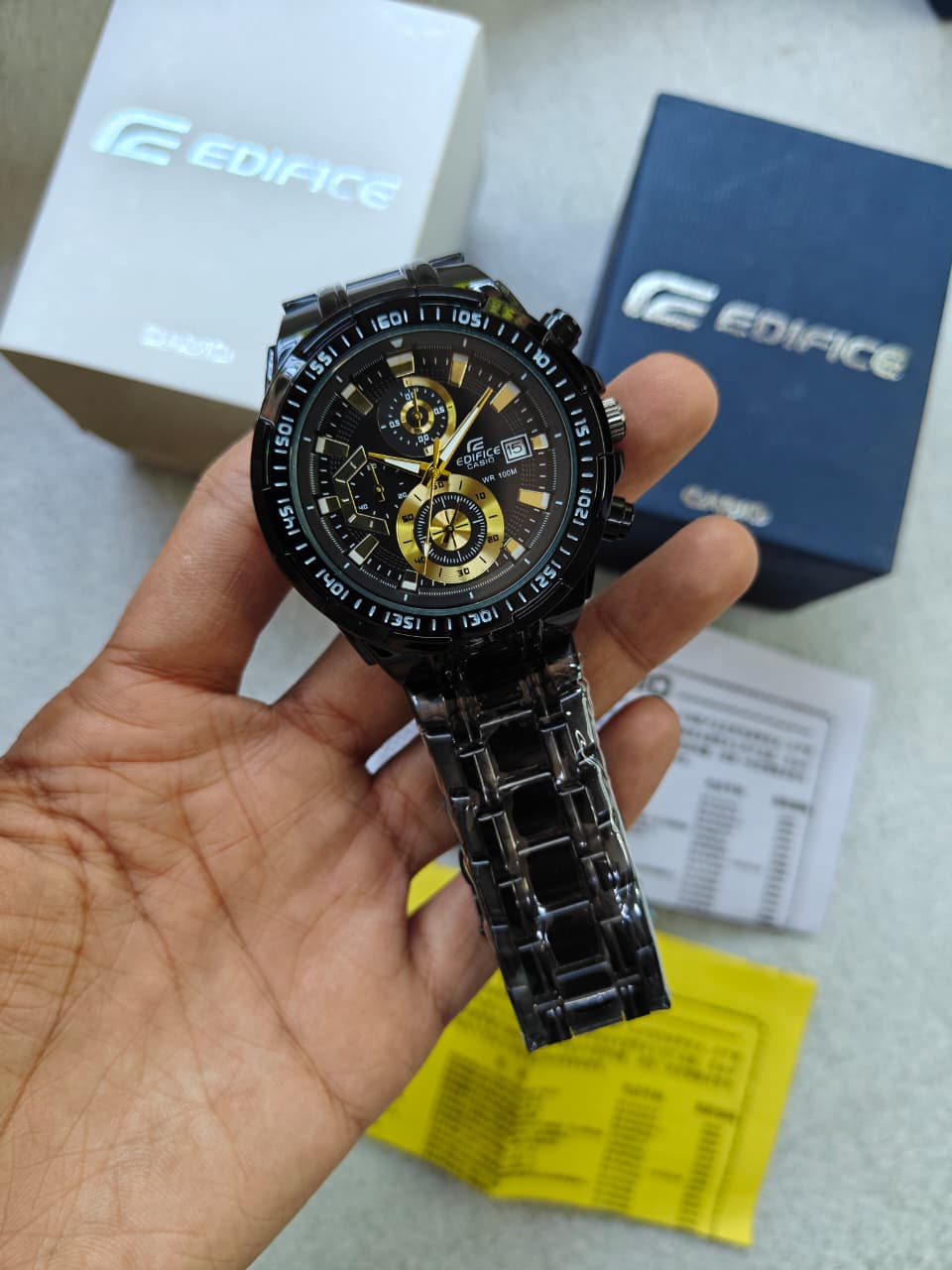 CASI0 EFR 539 WATCH - BLACK GOLDEN