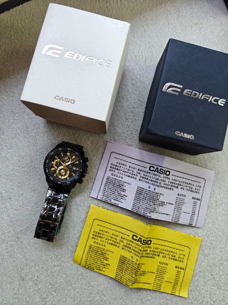 CASI0 EFR 539 WATCH - BLACK GOLDEN
