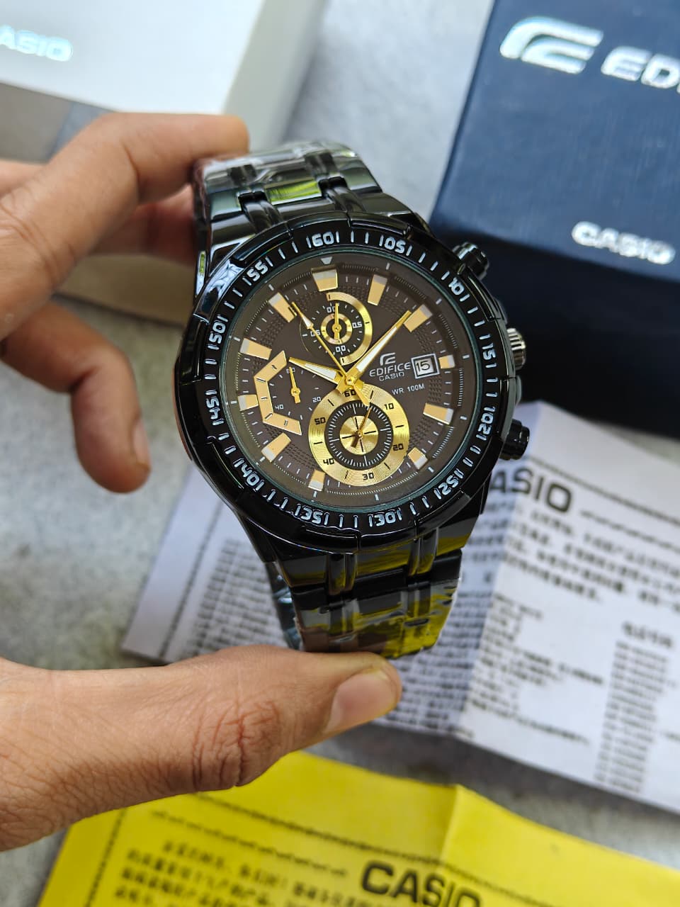 CASI0 EFR 539 WATCH - BLACK GOLDEN