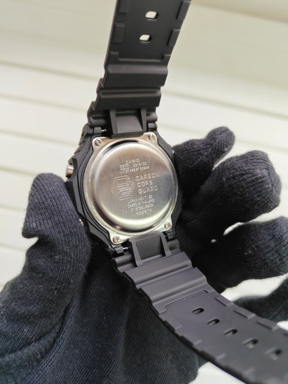 GSH0CK GA2100 - BLACK WITH WHITE CHRONO