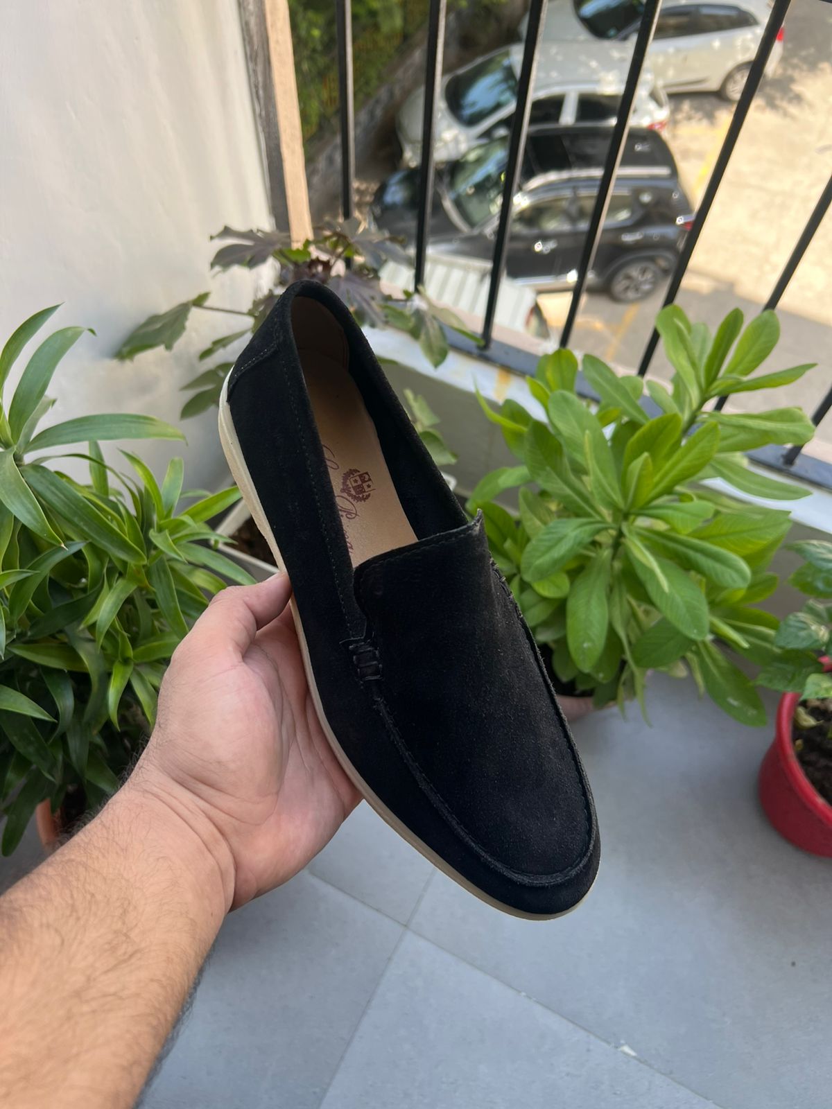 SUEDE LOAFER BLACK