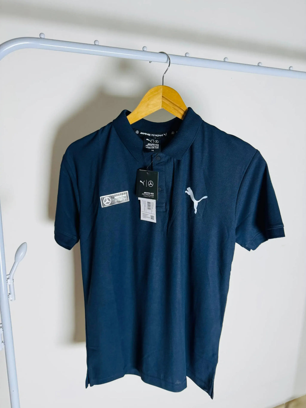 AMG MERC COLLAR TSHIRT - NAVY