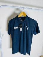 AMG MERC COLLAR TSHIRT - NAVY