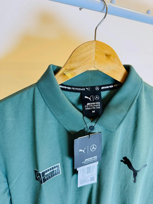 AMG MERC COLLAR TSHIRT - SEA GREEN