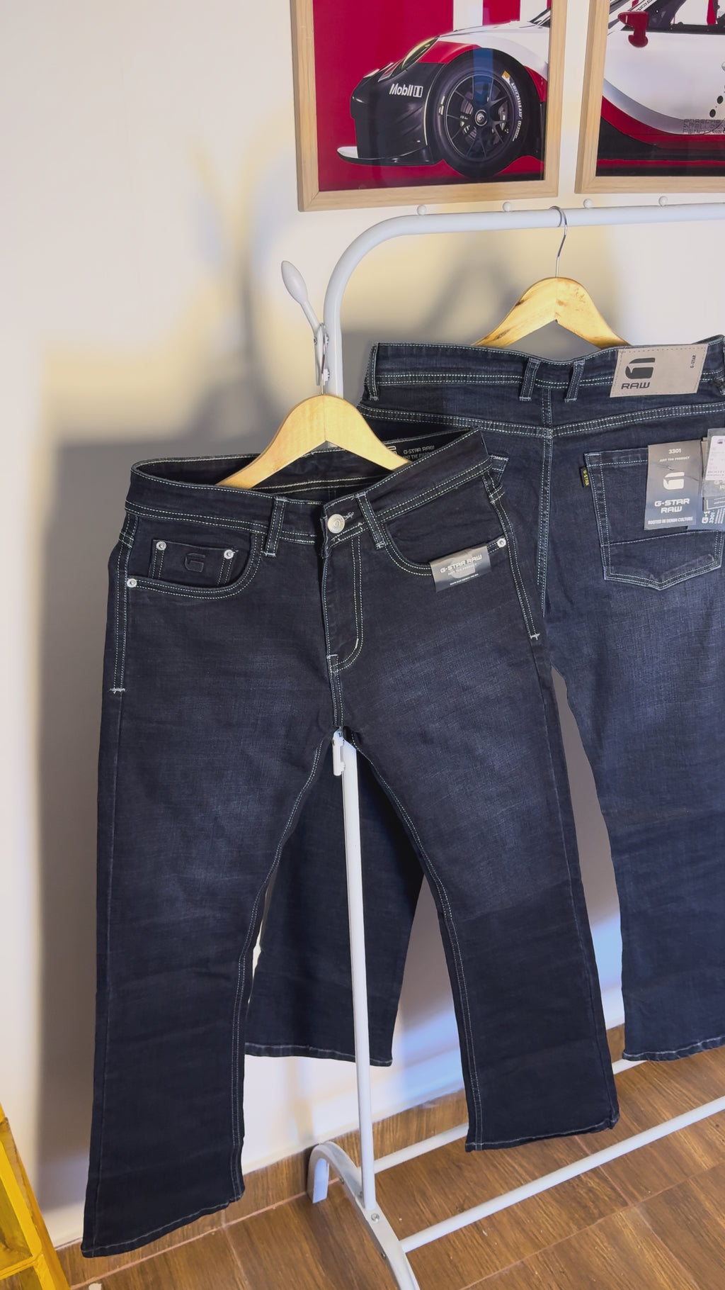 G-RAW DENIM FITTED BOOT CUT JEANS 2124