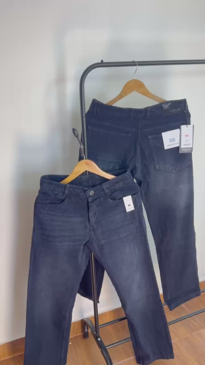 ARMNI BLACK BAGGY JEANS 2112