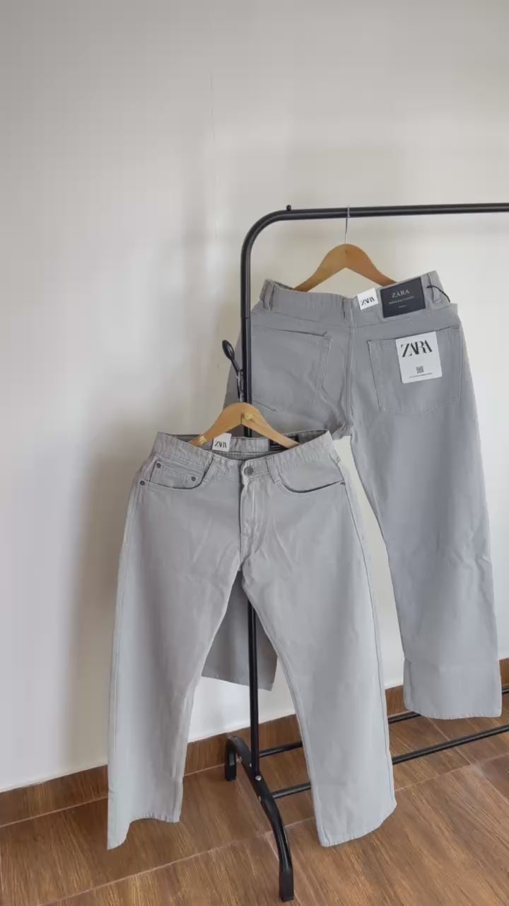 ZRA LIGHT GREY BAGGY JEANS 2106