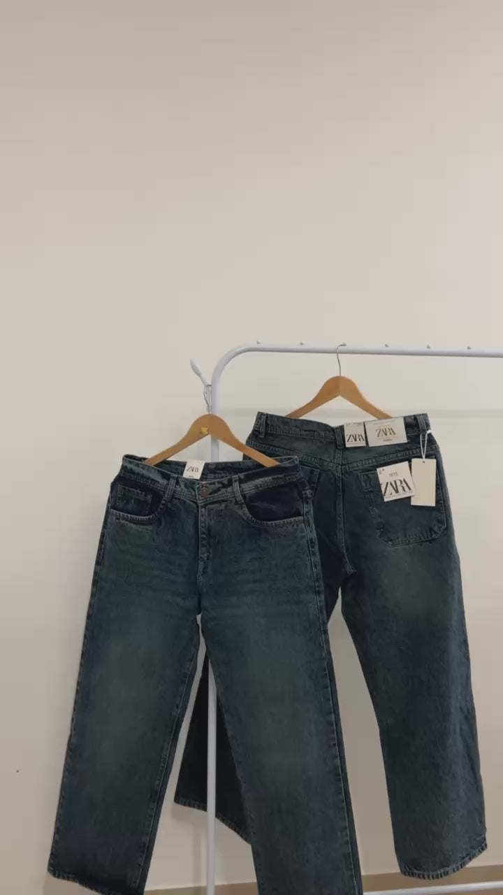 ZRA BLUE BAGGY FADED JEANS 2103