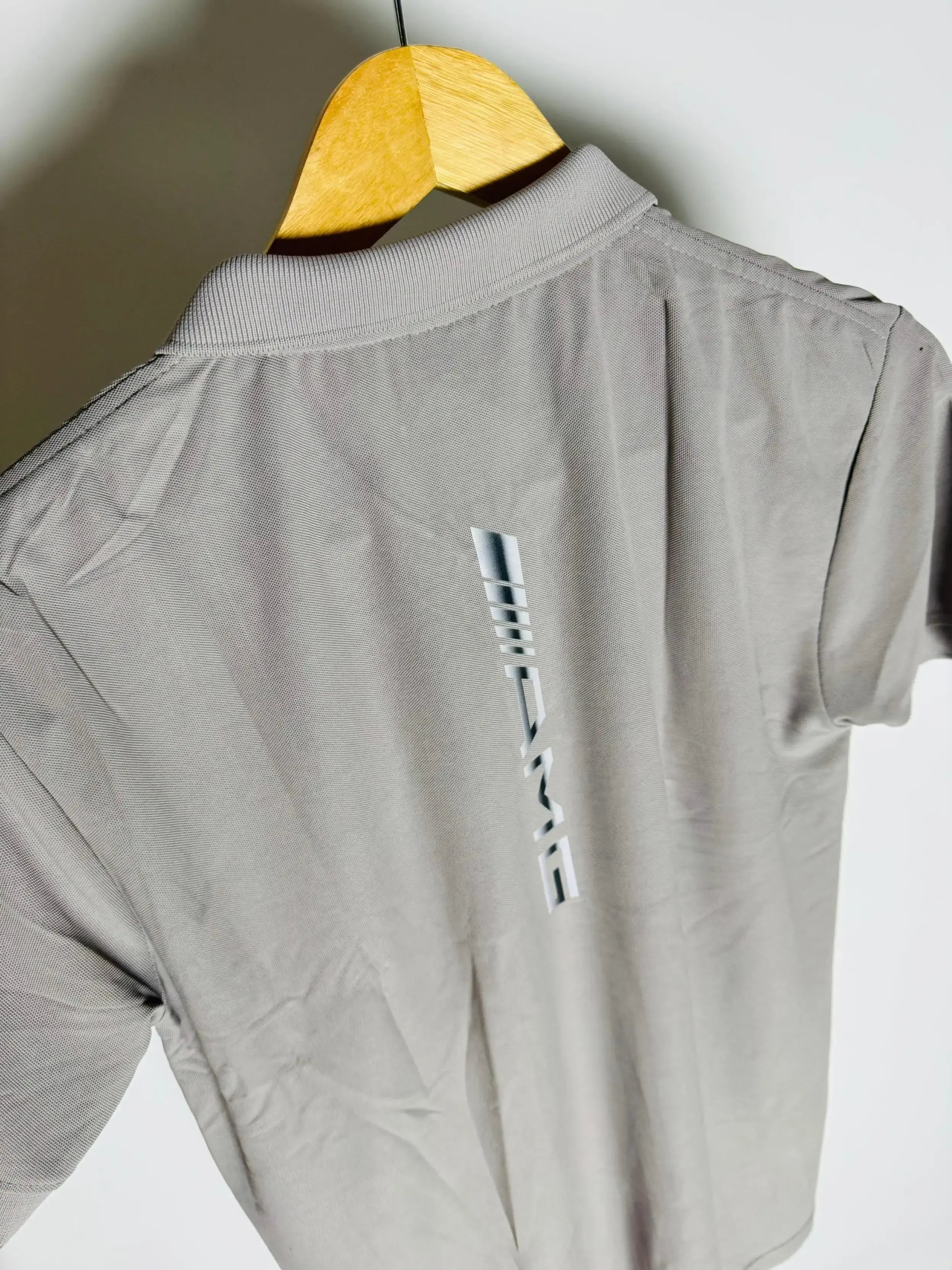 AMG MERC COLLAR TSHIRT - GREY (SALE)